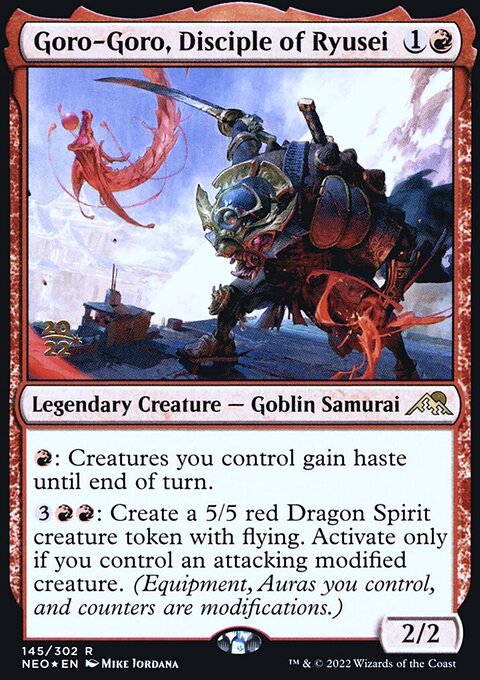 Goro-Goro, Disciple of Ryusei, Kamigawa: Neon Dynasty Promos #145s, Magic: The Gathering card
