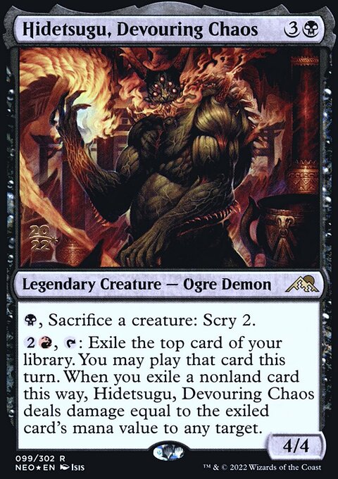 Hidetsugu, Devouring Chaos, Kamigawa: Neon Dynasty Promos #99s, Magic: The Gathering card