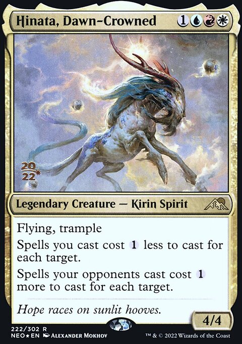 Hinata, Dawn-Crowned, Kamigawa: Neon Dynasty Promos #222s, Magic: The Gathering card
