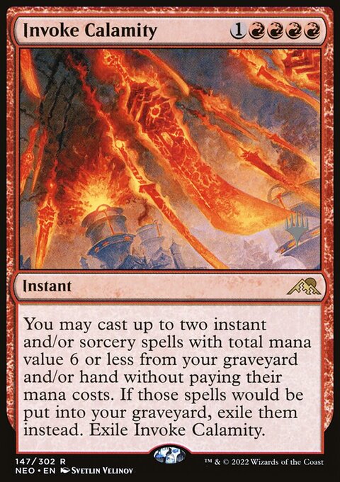 Invoke Calamity, Kamigawa: Neon Dynasty Promos #147p, Magic: The Gathering card