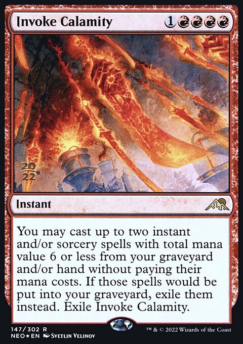 Invoke Calamity, Kamigawa: Neon Dynasty Promos #147s, Magic: The Gathering card
