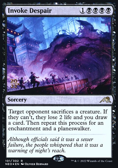 Invoke Despair, Kamigawa: Neon Dynasty Promos #101s, Magic: The Gathering card