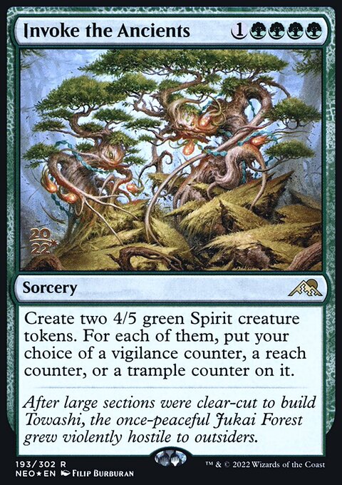 Invoke the Ancients, Kamigawa: Neon Dynasty Promos #193s, Magic: The Gathering card