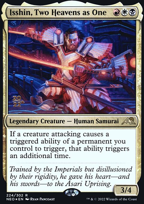 Isshin, Two Heavens as One, Kamigawa: Neon Dynasty Promos #224s, Magic: The Gathering card