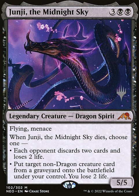 Junji, the Midnight Sky, Kamigawa: Neon Dynasty Promos #102p, Magic: The Gathering card