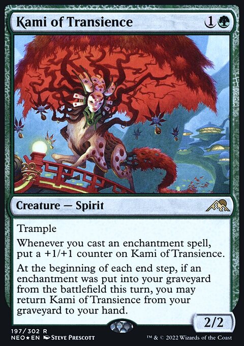 Kami of Transience, Kamigawa: Neon Dynasty Promos #197s, Magic: The Gathering card