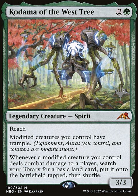 Kodama of the West Tree, Kamigawa: Neon Dynasty Promos #199p, Magic: The Gathering card