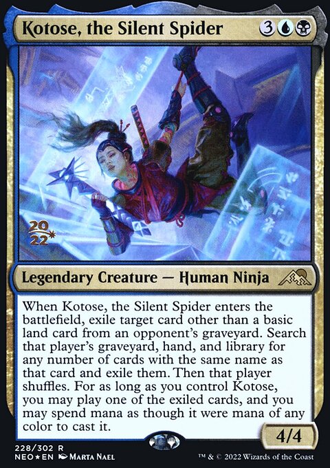 Kotose, the Silent Spider, Kamigawa: Neon Dynasty Promos #228s, Magic: The Gathering card