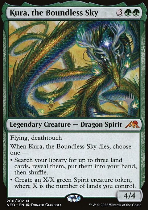 Kura, the Boundless Sky, Kamigawa: Neon Dynasty Promos #200p, Magic: The Gathering card