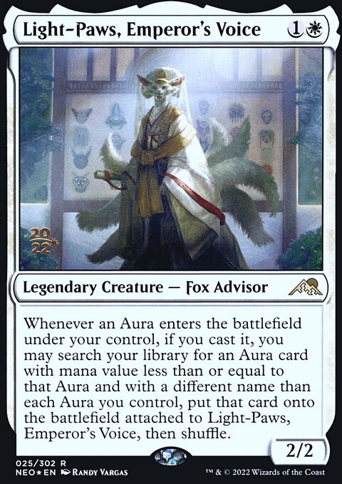 Light-Paws, Emperor's Voice, Kamigawa: Neon Dynasty Promos #25s, Magic: The Gathering card