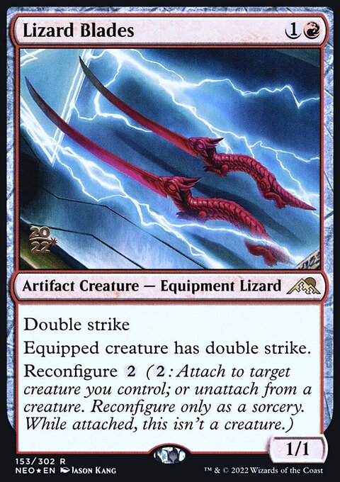 Lizard Blades, Kamigawa: Neon Dynasty Promos #153s, Magic: The Gathering card