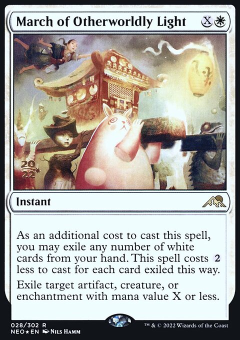 March of Otherworldly Light, Kamigawa: Neon Dynasty Promos #28s, Magic: The Gathering card