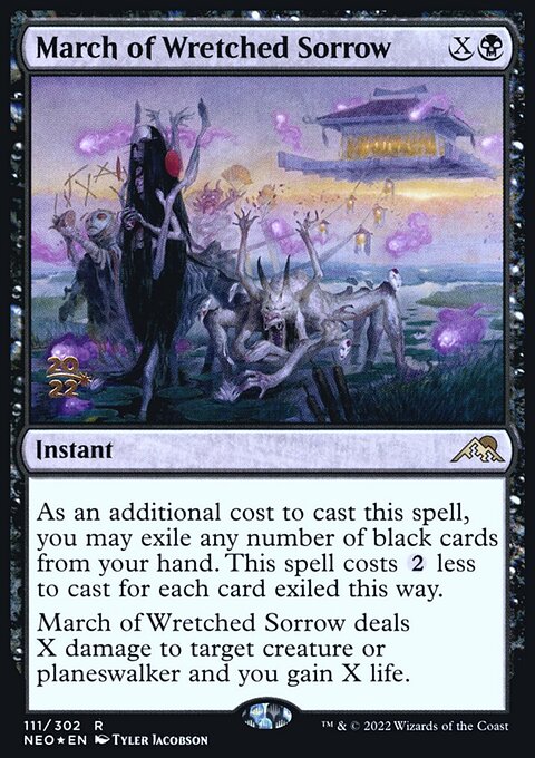 March of Wretched Sorrow, Kamigawa: Neon Dynasty Promos #111s, Magic: The Gathering card