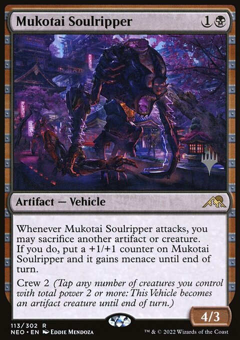 Mukotai Soulripper, Kamigawa: Neon Dynasty Promos #113p, Magic: The Gathering card