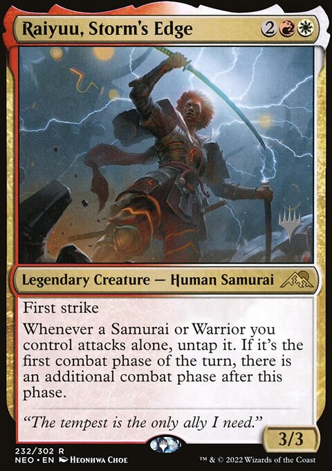 Raiyuu, Storm's Edge, Kamigawa: Neon Dynasty Promos #232p, Magic: The Gathering card
