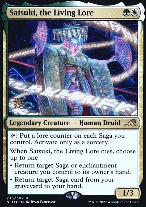 Satsuki, the Living Lore, Kamigawa: Neon Dynasty Promos #235s, Magic: The Gathering card