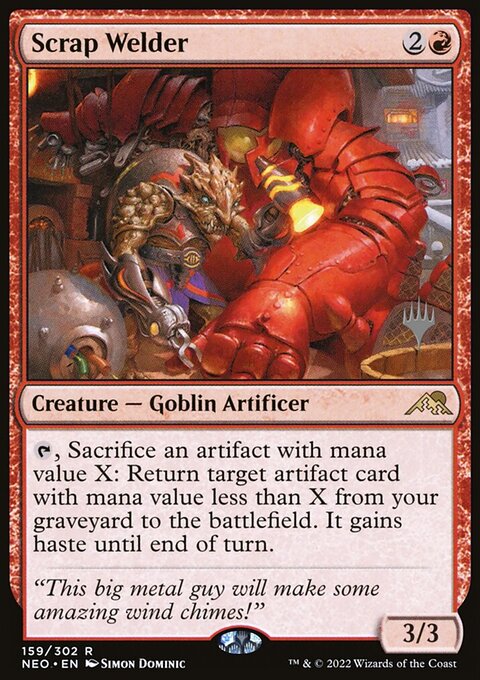 Scrap Welder, Kamigawa: Neon Dynasty Promos #159p, Magic: The Gathering card
