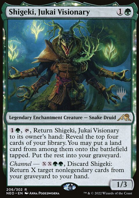Shigeki, Jukai Visionary, Kamigawa: Neon Dynasty Promos #206p, Magic: The Gathering card