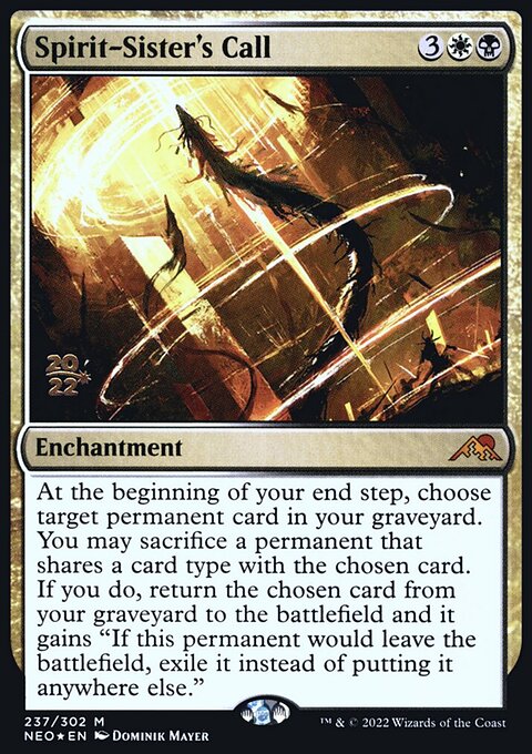 Spirit-Sister's Call, Kamigawa: Neon Dynasty Promos #237s, Magic: The Gathering card