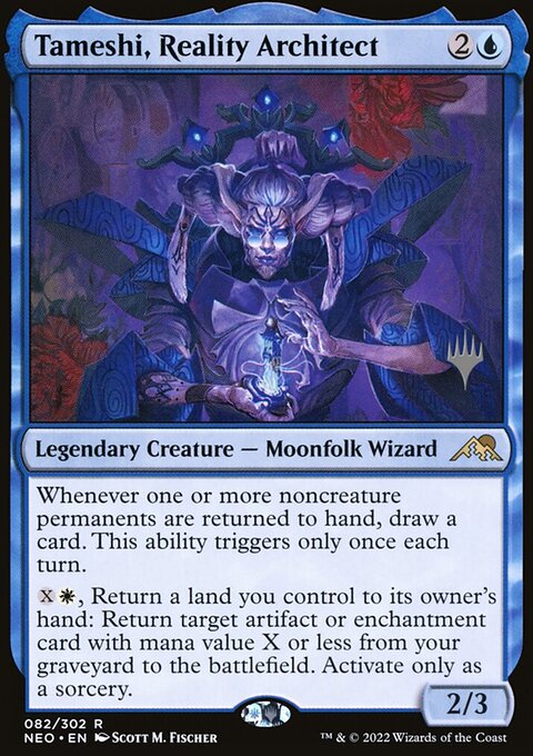 Tameshi, Reality Architect, Kamigawa: Neon Dynasty Promos #82p, Magic: The Gathering card