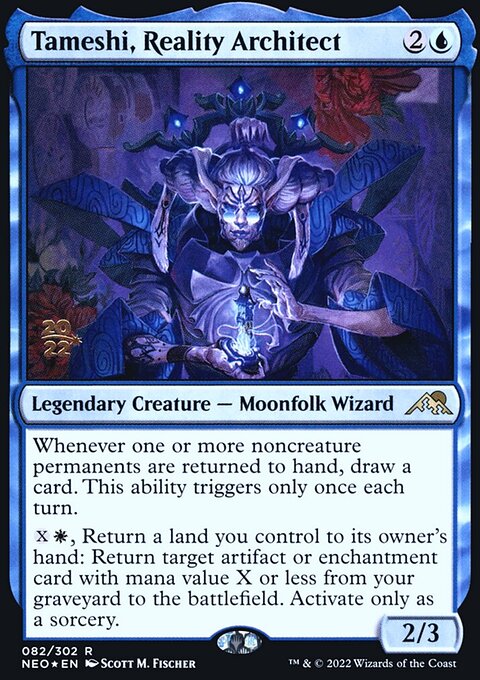 Tameshi, Reality Architect, Kamigawa: Neon Dynasty Promos #82s, Magic: The Gathering card