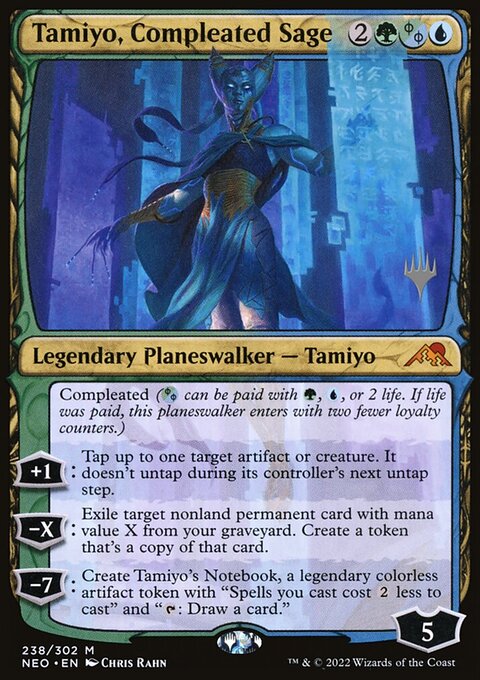 Tamiyo, Compleated Sage, Kamigawa: Neon Dynasty Promos #238p, Magic: The Gathering card