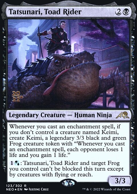 Tatsunari, Toad Rider, Kamigawa: Neon Dynasty Promos #123s, Magic: The Gathering card