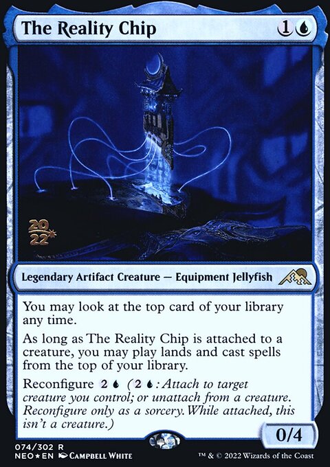 The Reality Chip, Kamigawa: Neon Dynasty Promos #74s, Magic: The Gathering card