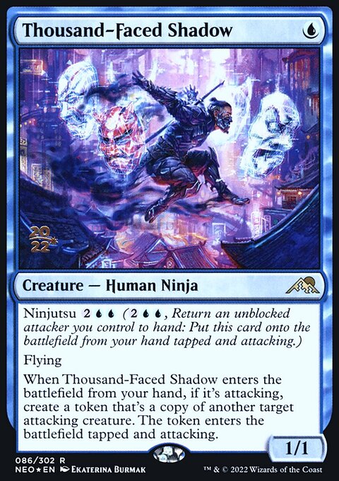 Thousand-Faced Shadow, Kamigawa: Neon Dynasty Promos #86s, Magic: The Gathering card
