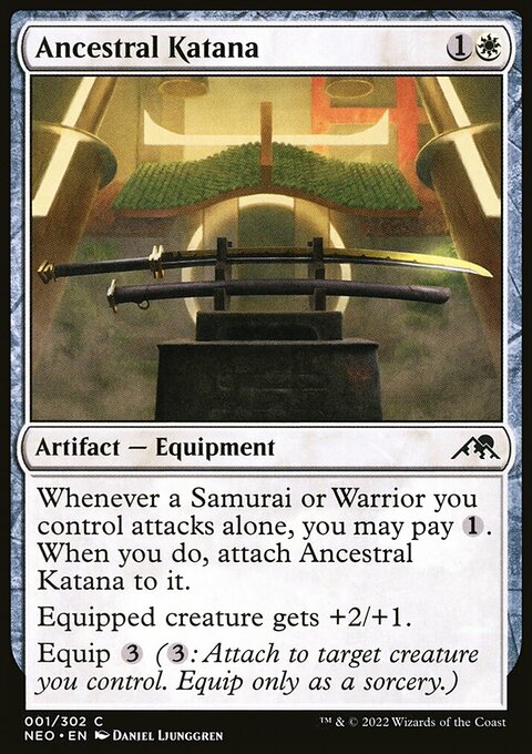 Ancestral Katana, Kamigawa: Neon Dynasty #1, Magic: The Gathering card