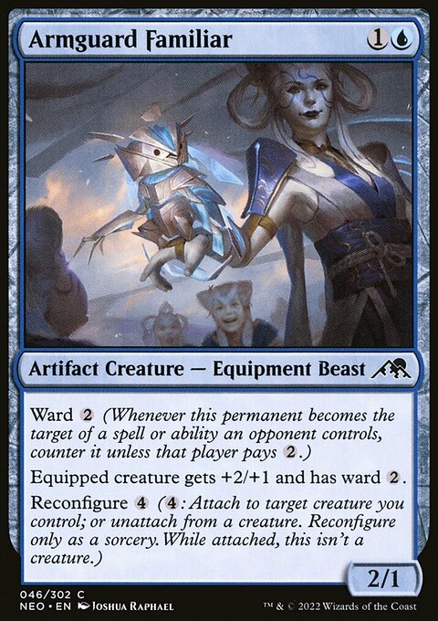Armguard Familiar, Kamigawa: Neon Dynasty #46, Magic: The Gathering card