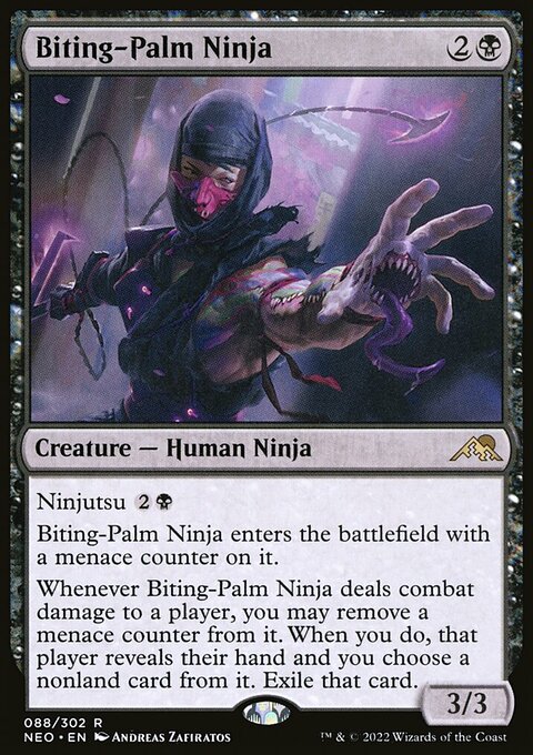 Biting-Palm Ninja, Kamigawa: Neon Dynasty #88, Magic: The Gathering card