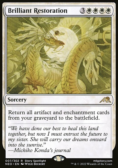 Brilliant Restoration, Kamigawa: Neon Dynasty #7, Magic: The Gathering card