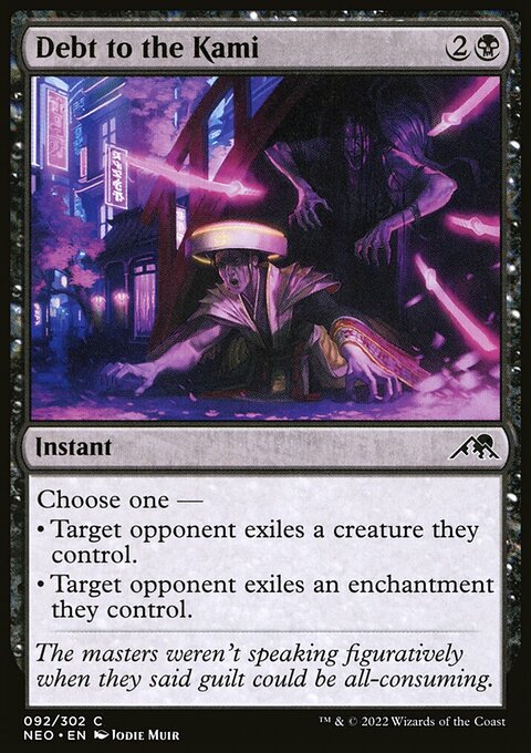 Debt to the Kami, Kamigawa: Neon Dynasty #92, Magic: The Gathering card