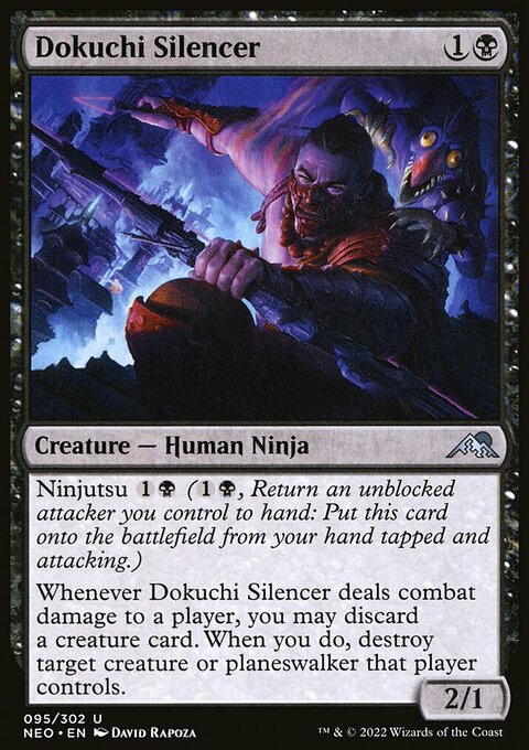 Dokuchi Silencer, Kamigawa: Neon Dynasty #95, Magic: The Gathering card