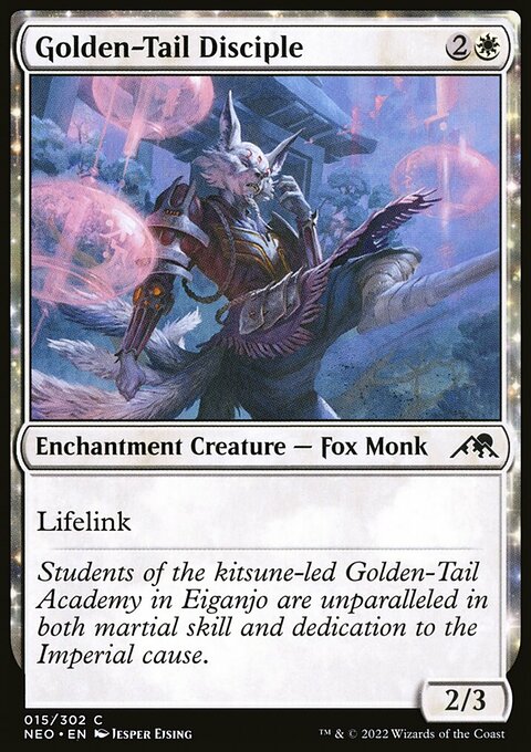 Golden-Tail Disciple, Kamigawa: Neon Dynasty #15, Magic: The Gathering card