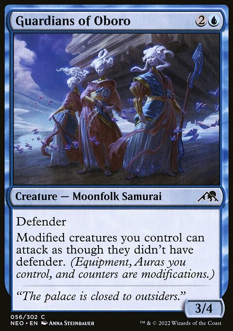 Guardians of Oboro, Kamigawa: Neon Dynasty #56, Magic: The Gathering card