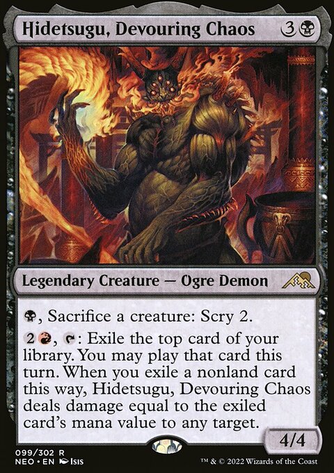 Hidetsugu, Devouring Chaos, Kamigawa: Neon Dynasty #99, Magic: The Gathering card
