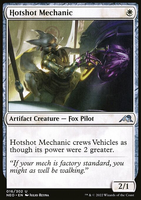 Hotshot Mechanic, Kamigawa: Neon Dynasty #16, Magic: The Gathering card