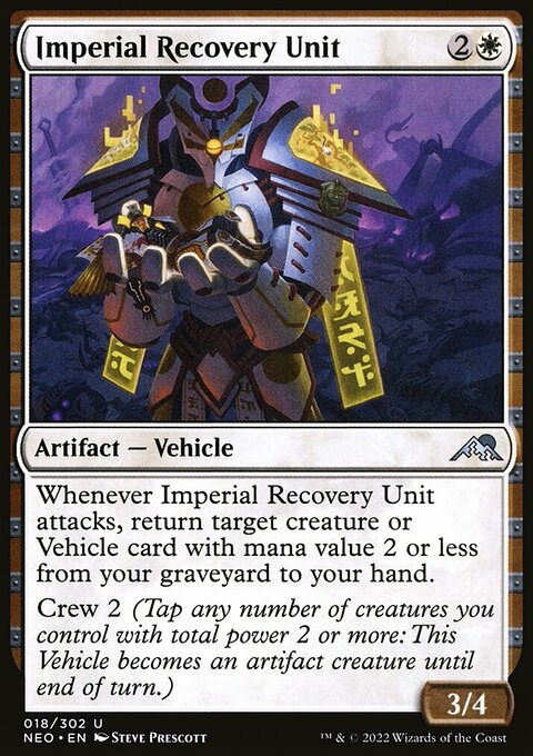 Imperial Recovery Unit, Kamigawa: Neon Dynasty #18, Magic: The Gathering card