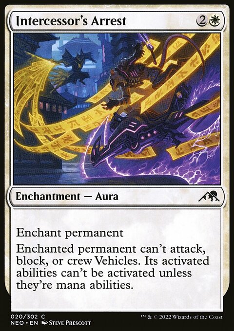 Intercessor's Arrest, Kamigawa: Neon Dynasty #20, Magic: The Gathering card