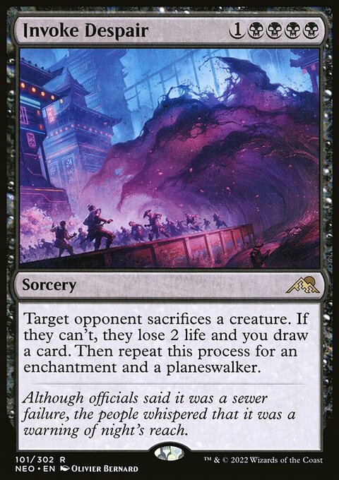 Invoke Despair, Kamigawa: Neon Dynasty #101, Magic: The Gathering card