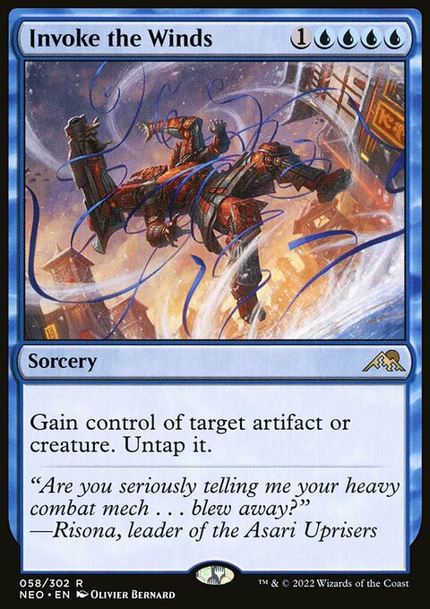 Invoke the Winds, Kamigawa: Neon Dynasty #58, Magic: The Gathering card