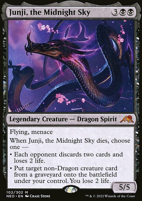 Junji, the Midnight Sky, Kamigawa: Neon Dynasty #102, Magic: The Gathering card