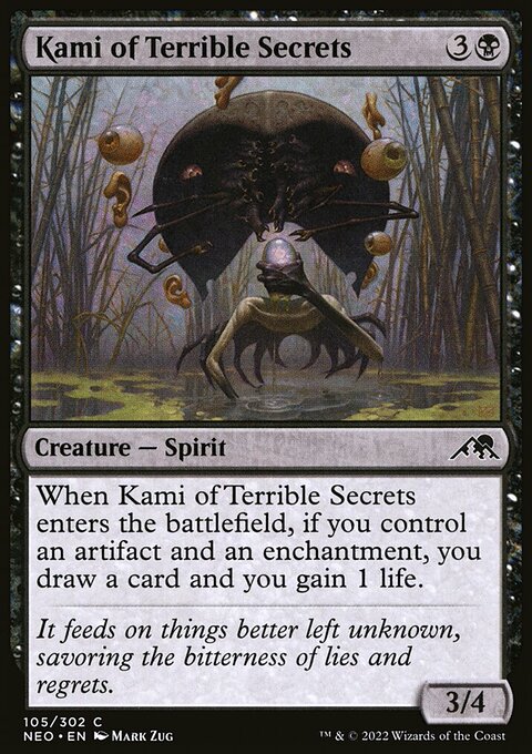 Kami of Terrible Secrets, Kamigawa: Neon Dynasty #105, Magic: The Gathering card