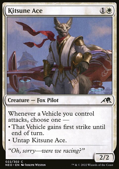 Kitsune Ace, Kamigawa: Neon Dynasty #22, Magic: The Gathering card
