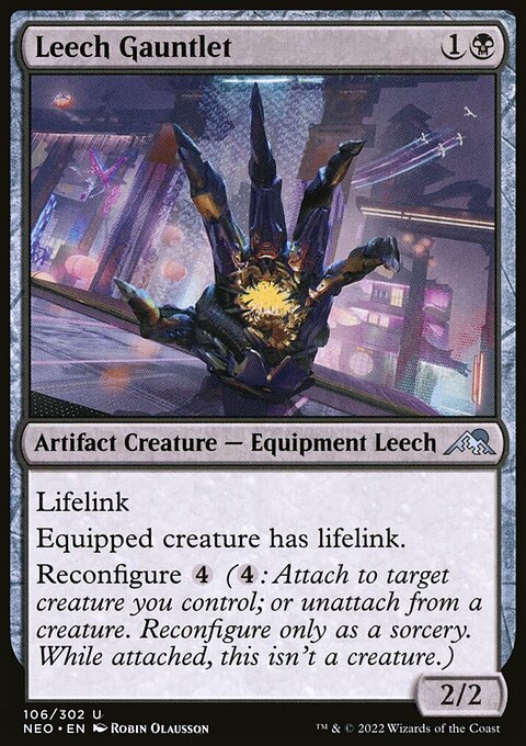 Leech Gauntlet, Kamigawa: Neon Dynasty #106, Magic: The Gathering card