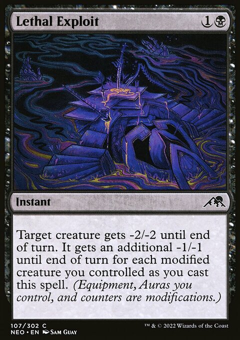 Lethal Exploit, Kamigawa: Neon Dynasty #107, Magic: The Gathering card