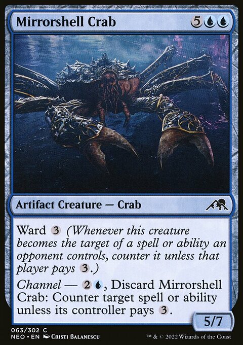 Mirrorshell Crab, Kamigawa: Neon Dynasty #63, Magic: The Gathering card