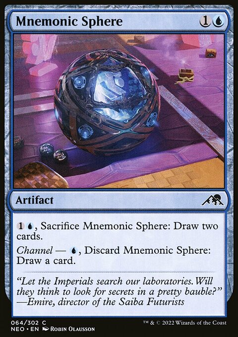 Mnemonic Sphere, Kamigawa: Neon Dynasty #64, Magic: The Gathering card